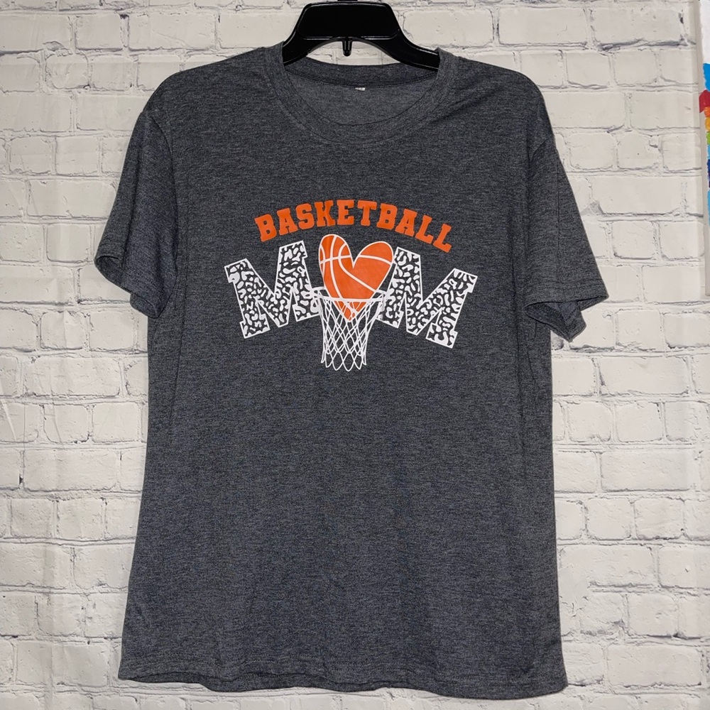 Basketball mom cheetah print tee